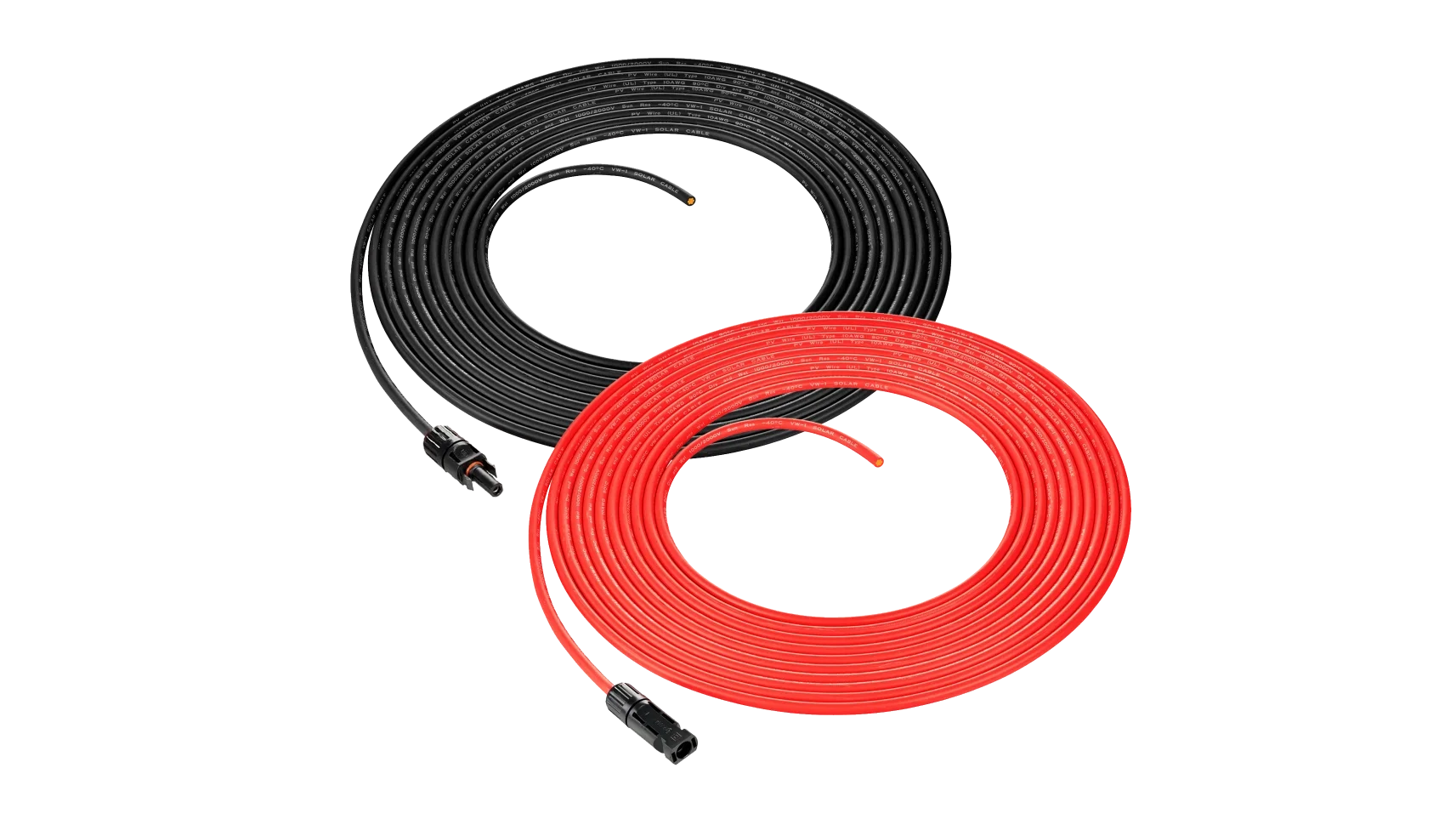 Custom pre-crimped solar PV cable with Stäubli MC4 connectors