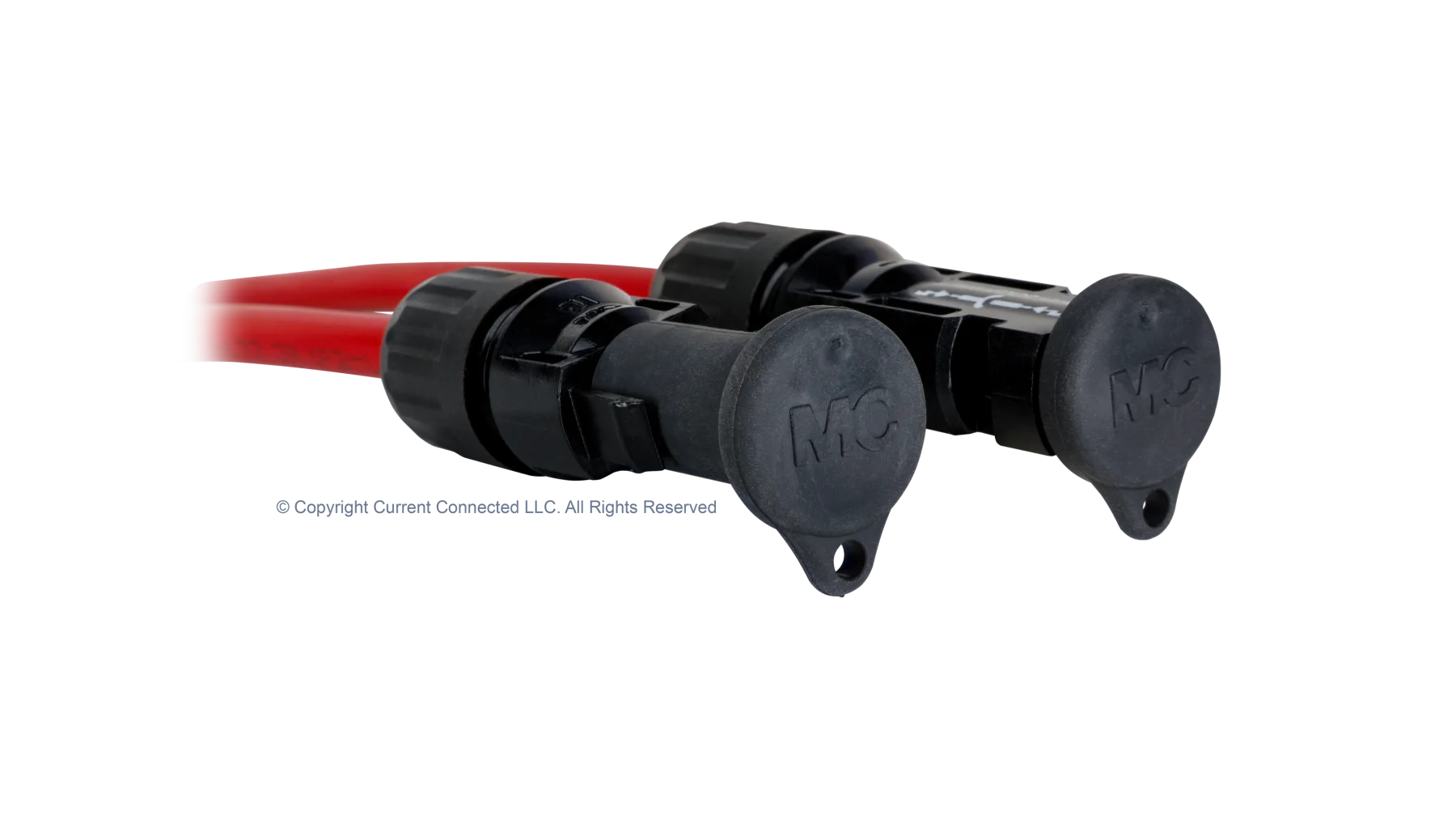 High quality photo of the Staubli - 32.0716-32.0717 - MC4 Sealing Caps - Plug In-Use. Photographed by Current Connected