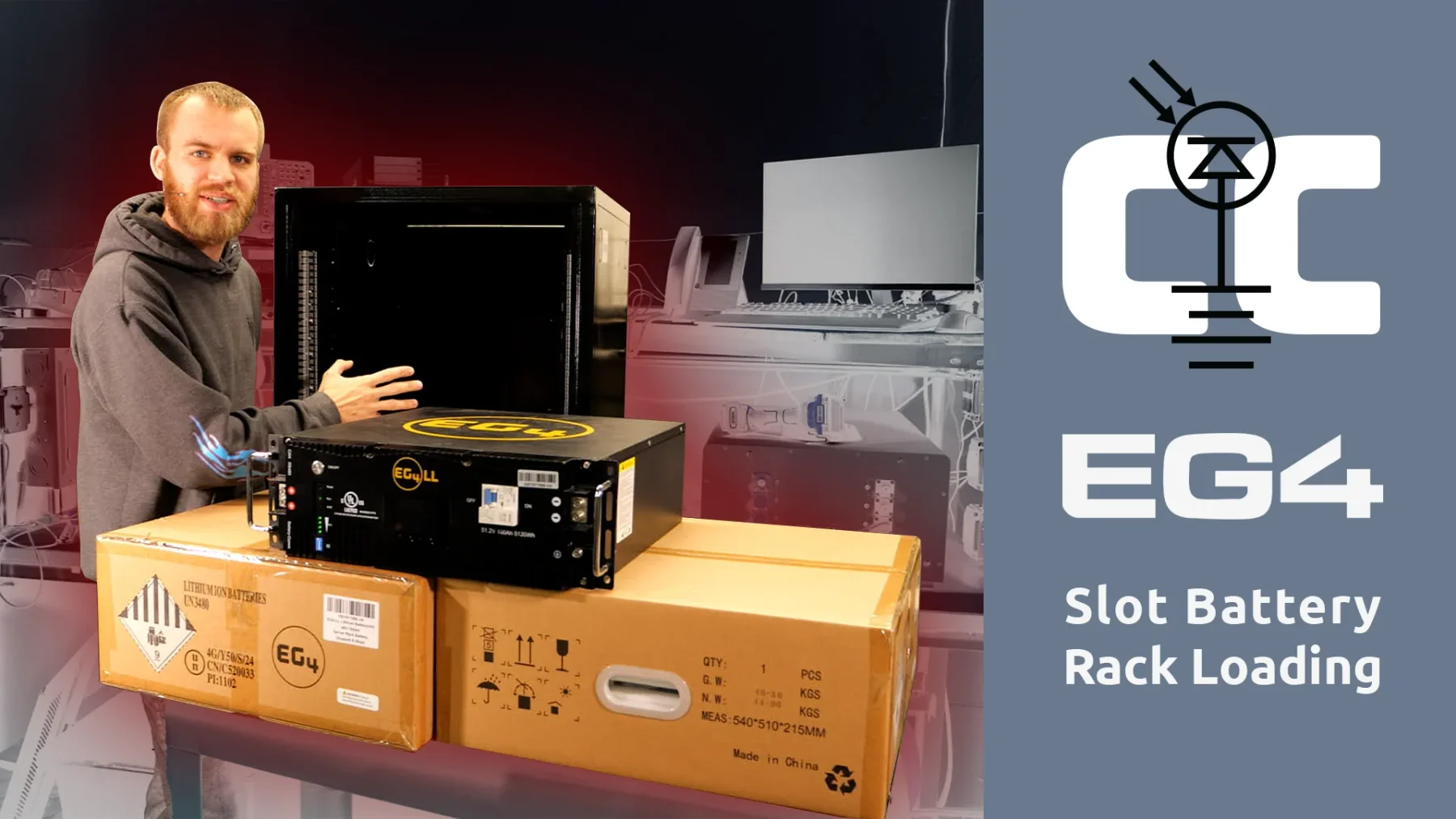 EG4 3 Slot Battery Rack. Click to open the video in YouTube.