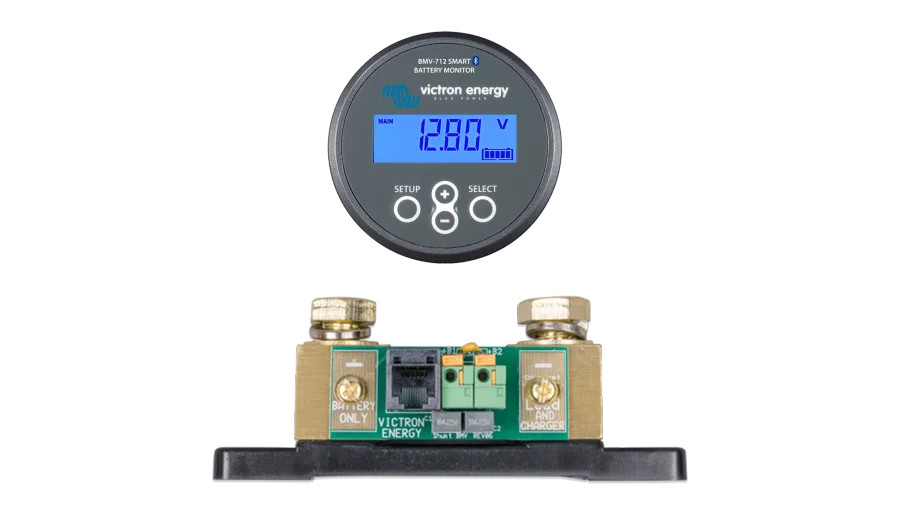 Victron BMV-712 Smart Battery Monitor for Voltage and State of Charge on Lithium and Lead-Acid Battery Banks