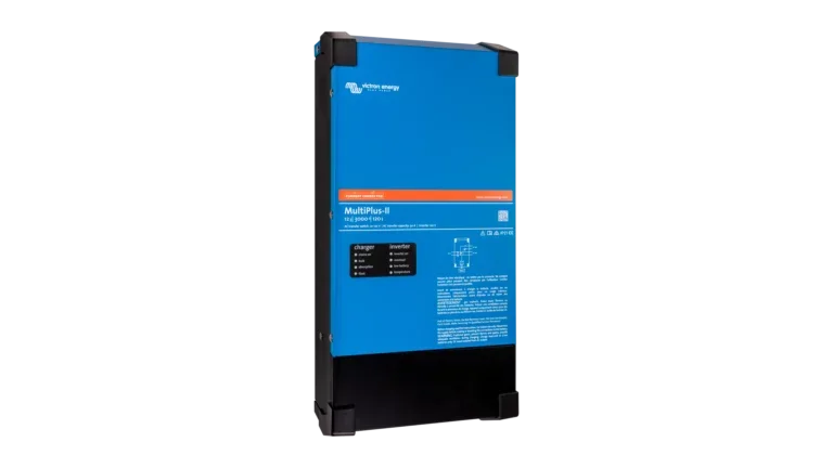 Victron Energy 12V MultiPlus-II 3kVA 2x120V Inverter 120A Charger (UL). This is a Left view display of the inverter by Victron Energy with no background.