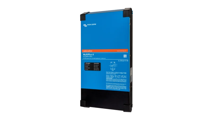 Victron Energy 12V MultiPlus-II 3kVA 2x120V Inverter 120A Charger (UL). This is a Right view display of the inverter by Victron Energy with no background.