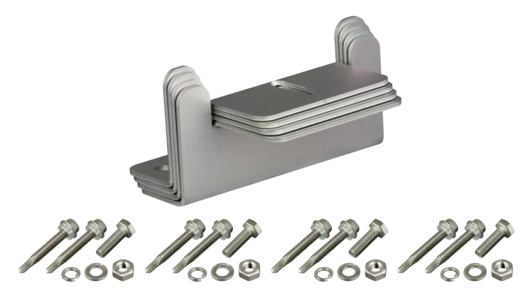 Z-Bracket Solar Panel Mounting Hardware Set, 4 Pack, Mounts One Solar Panel to Roof or Wall