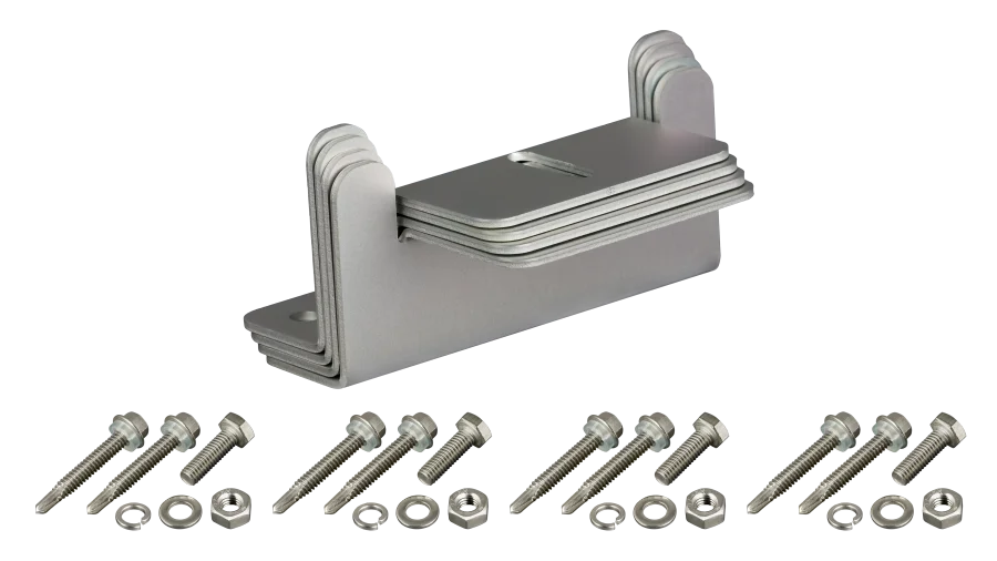 Z-Bracket Solar Panel Mounting Hardware Set, 4 Pack, Mounts One Solar Panel to Roof or Wall