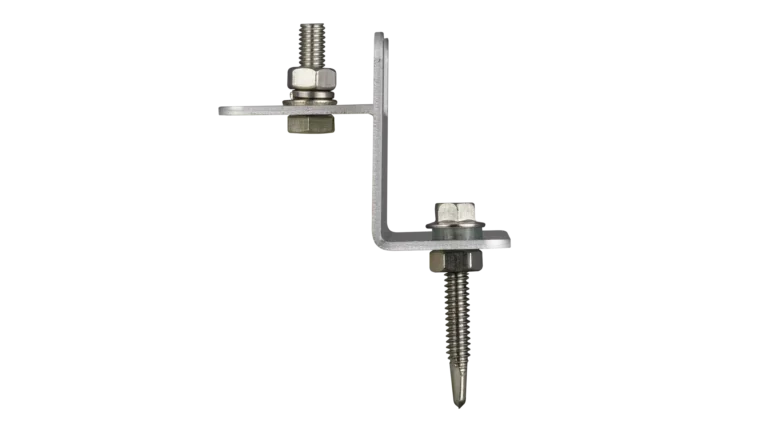 Z-Bracket Solar Panel Mounting Hardware Set, 4 Pack, Mounts One Solar Panel to Roof or Wall