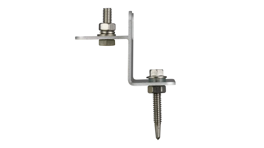 Z-Bracket Solar Panel Mounting Hardware Set, 4 Pack, Mounts One Solar Panel to Roof or Wall