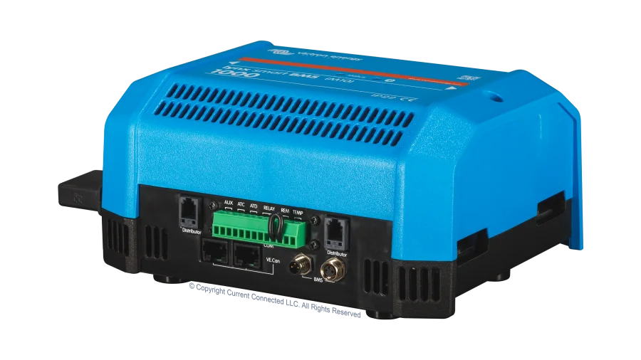High quality photo of the Victron - LYN034170310 - Lynx BMS 1000 NG (M10) - Angled Right View. Photographed by Current Connected