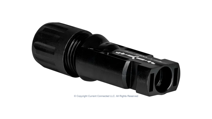 High quality photo of the Staubli - KITMC4-5PK - MC4 Connectors 5 Pack - Socket Connector Angle View photographed by Current Connected