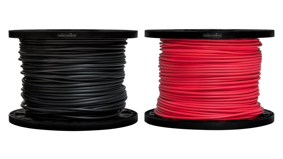 10 AWG Solar PV Cable, Bulk 500Ft Spool of 103 Strand Red or Black XLP PV Wire, RHW-2 and USE-2 Applications