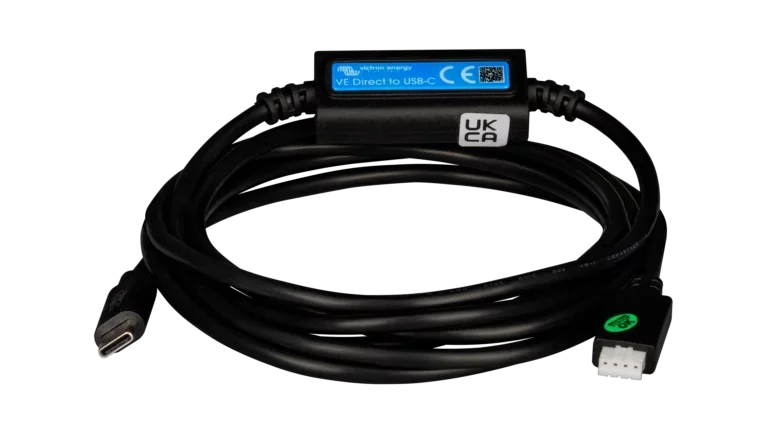 High quality photo of the Victron - ASS030530030 - VE.Direct to USB Interface Dongle Type-C Front View. Photographed by Current Connected