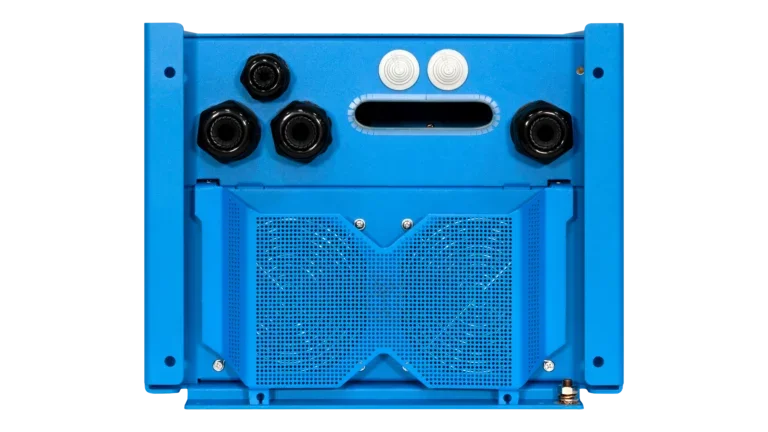 High quality photo of the Victron - QUA125021100 - 12V Quattro 5kVA 120V Inverter 220A Charger - Bottom View. Photographed by Current Connected