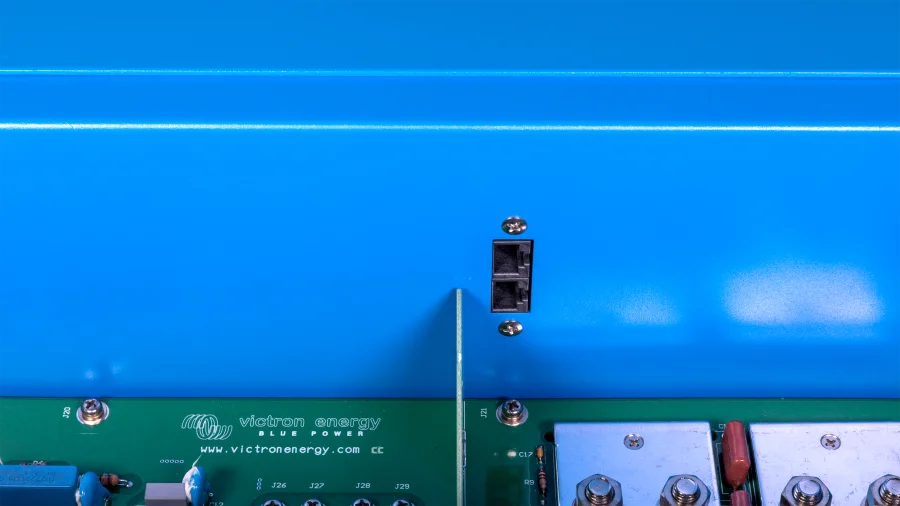 High quality photo of the Victron - QUA483150100 - 48V Quattro 15kVA 277V Inverter 200A Charger - Com Ports. Photographed by Current Connected
