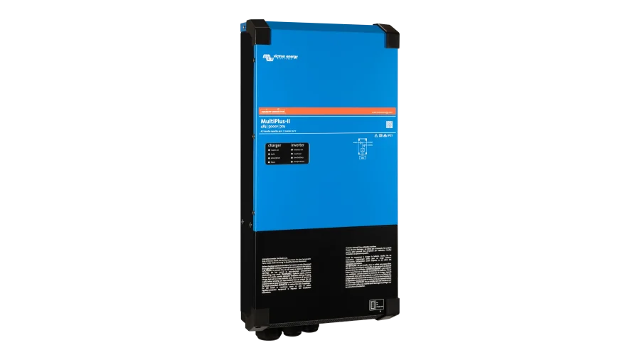 High quality photo of the Victron Energy - PMP482505110 - 48V MultiPlus-II 5kVA 120V Inverter-70A Charger - Left View. Photographed by Current Connected