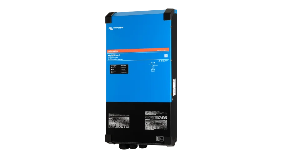 High quality photo of the Victron Energy - PMP482505110 - 48V MultiPlus-II 5kVA 120V Inverter-70A Charger - Right View. Photographed by Current Connected