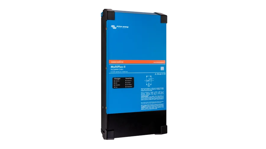 Victron Energy 12V MultiPlus-II 3kVA 120V Inverter 120A Charger (UL). This is a Left view display of the inverter by Victron Energy with no background.