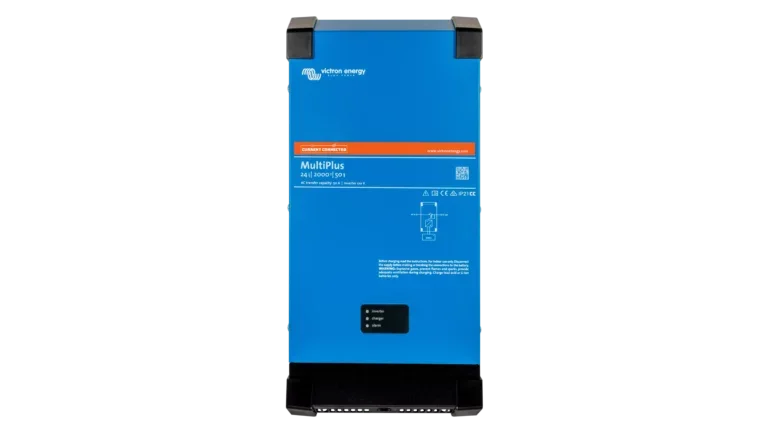 Victron Energy 24V MultiPlus 2kVA 120V Inverter 50A Charger (UL). This is a Front view display of the inverter by Victron Energy with no background.