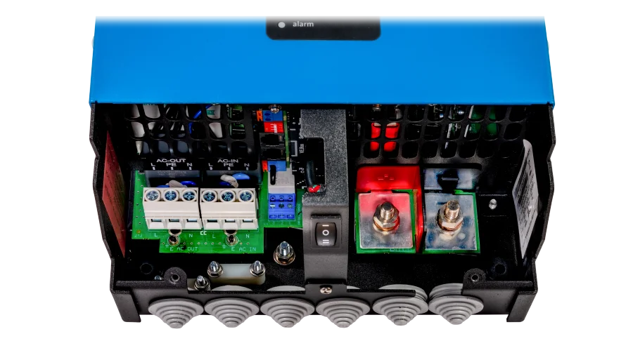 Victron Energy 24V MultiPlus 2kVA 120V Inverter 50A Charger (UL). This is a Internal view display of the inverter by Victron Energy with no background.