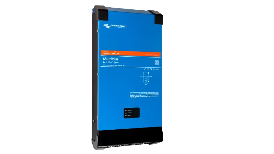Victron Energy 24V MultiPlus 2kVA 120V Inverter 50A Charger (UL). This is a Left view display of the inverter by Victron Energy with no background.