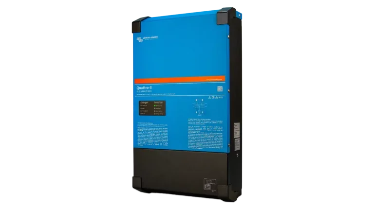 Victron Energy 24V Quattro-II 3kVA 2x120V Inverter 70A Charger. This is a Right view display of the inverter by Victron Energy with no background.