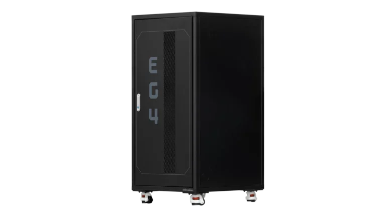 EG4 6-Slot Enclosed Battery Rack for Server Rack Batteries, Welded & Pre-Assembled Battery Storage