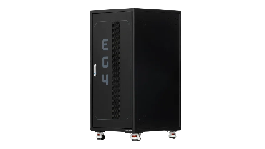 EG4 6-Slot Enclosed Battery Rack for Server Rack Batteries, Welded & Pre-Assembled Battery Storage