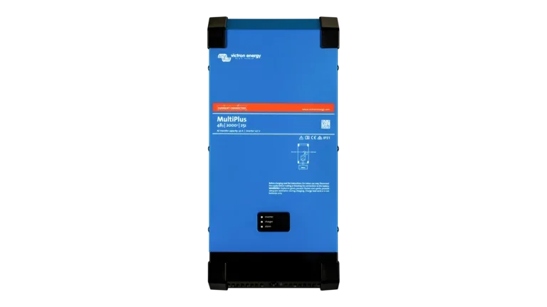 Victron Energy 48V MultiPlus 2kVA 120V Inverter 25A Charger. This is a Front view display of the inverter by Victron Energy with no background.