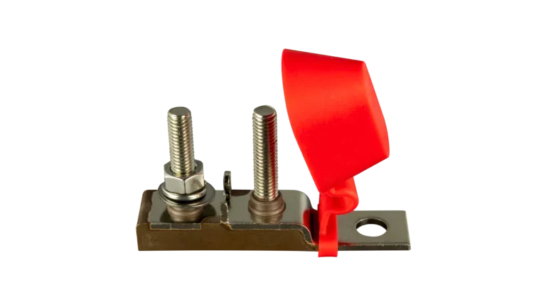 Blue Sea Systems 2151 Dual MRBF Terminal Fuse Block, 30-300A, 58V DC, Mounts on 3/8" Battery Post or Bus Bar Stud, for Marine and Mobile DC Systems