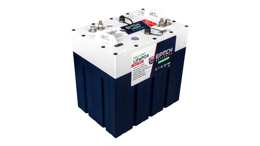 Epoch GC2 Series 48V 30Ah 1.54kWh LiFePO4 Battery, Group GC2 IP67 Lithium Battery for Boats, RVs, and Golf Carts