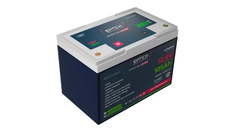 Epoch 12V 105Ah - Group 24 - Heated & Bluetooth LiFePO4 Battery
