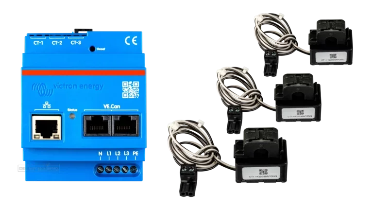 Victron Energy VM-3P75CT Energy Meter, Includes CTs, Connects to GX Devices and VictronConnect, Works with VRM