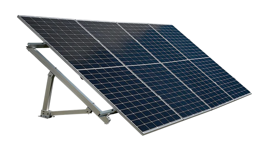 EG4 BrightMount Solar Panel Ground Mount Rack Kit - 4 Panel Ground Mount - Adjustable Angle