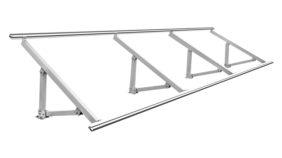 EG4 BrightMount Solar Panel Ground Mount Rack Kit - 4 Panel Ground Mount - Adjustable Angle