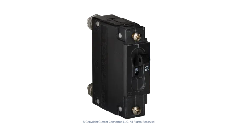 High quality photo of the Midnite Solar - MNEDC50 - 150VDC 120Vac Non-Polarized Panel Mount Breakers 50A. Photographed by Current Connected.