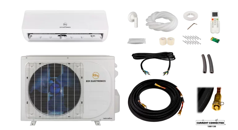 EG4 Mini-Split Air Conditioner and Heat Pump, 120Vac Mini-Split, Includes Pre-Charged Refrigerant Lines