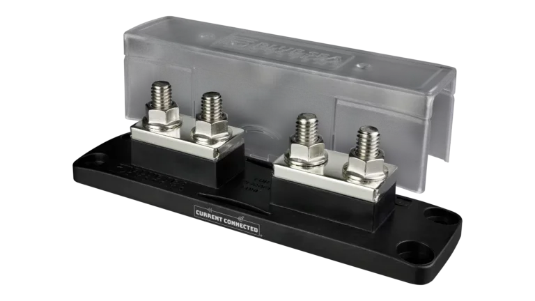 Blue Sea Systems Class-T Fuse Block, Fits 225A-400A Class-T Fuses, Up to 160Vdc, M10 Terminal Studs, for Residential or Mobile Energy Systems