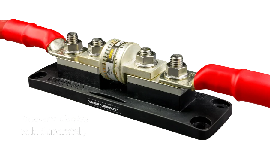 Blue Sea Systems Class-T Fuse Block, Fits 225A-400A Class-T Fuses, Up to 160Vdc, M10 Terminal Studs, for Residential or Mobile Energy Systems