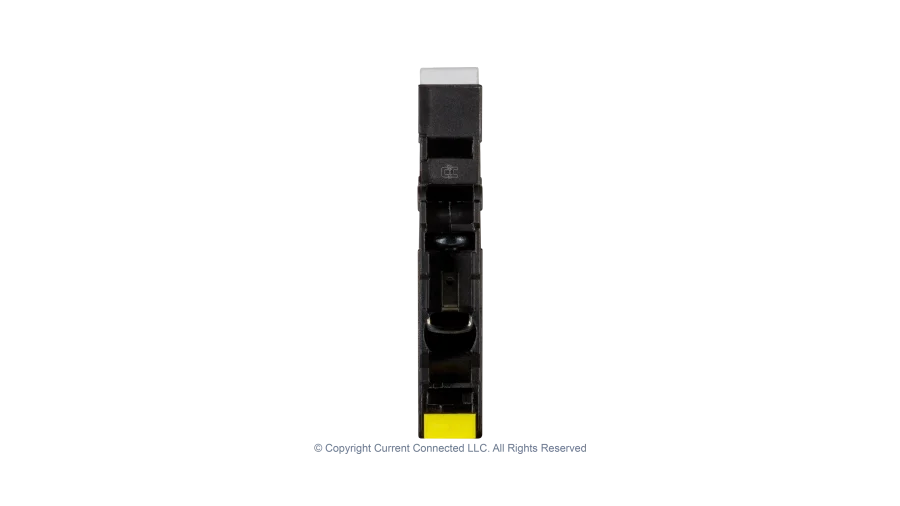 High quality photo of the Midnite Solar - MNEPV2 - 150Vdc Din-Rail Mount Polarized Circuit Breaker 2A - Bottom End View. Photographed by Current Connected