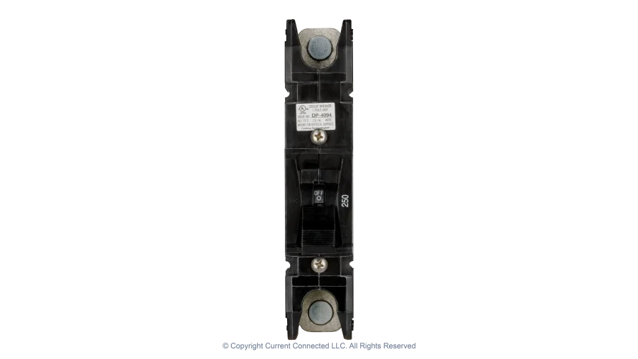High quality photo of the Midnite Solar - MNEDC250 - MNEDC 250A Breaker - Front View. Photographed by Current Connected