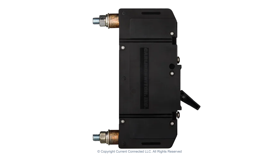 High quality photo of the Midnite Solar - MNEDC250 - MNEDC 175A/250A Breaker - Side View. Photographed by Current Connected