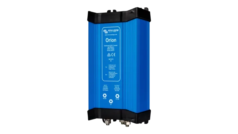 High quality photo of the Victron - ORI241270020 - Orion IP67 2412 70A Converter 30-30 - Angled Right View. Photographed by Current Connected
