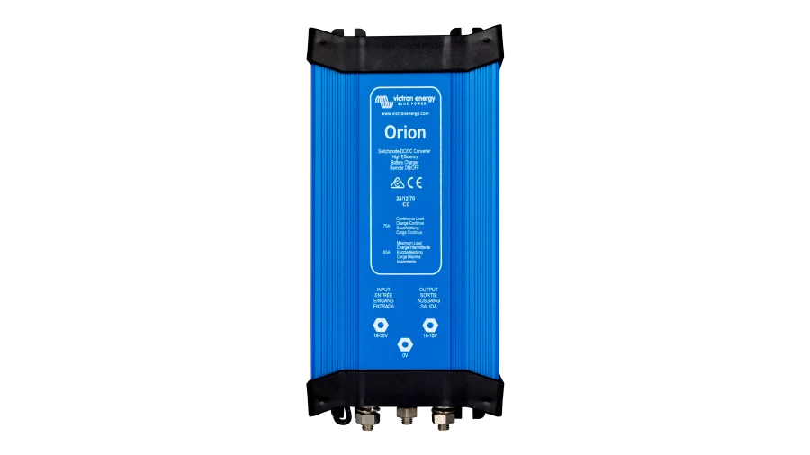 High quality photo of the Victron - ORI241270020 - Orion IP67 2412 70A Converter 30-30 - Top View. Photographed by Current Connected