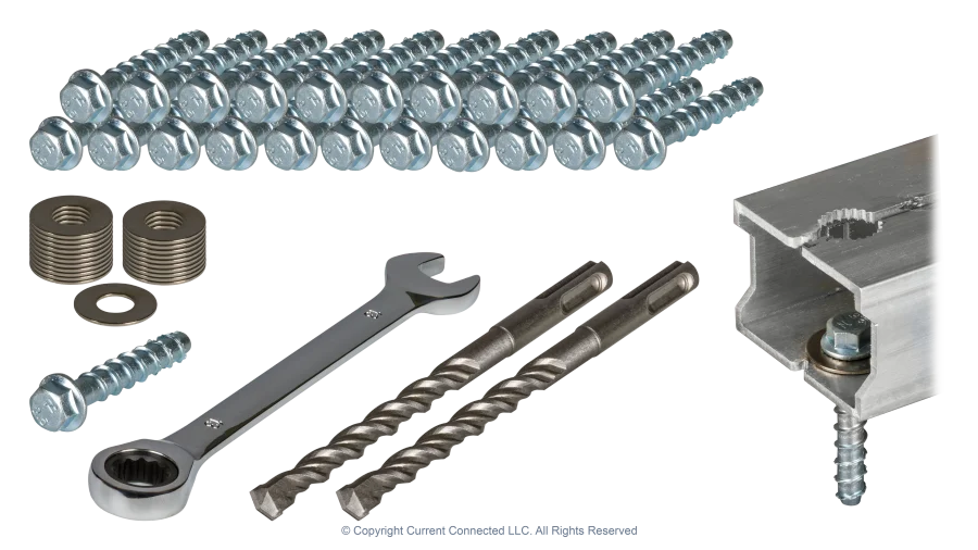 High quality photo of the IntegraRack - IR-RFCB1074 - Concrete Slab-Footing Lag Bolt Mounting Kit (Fits IR-15 IR-30 IR-35A) photographed by Current Connected