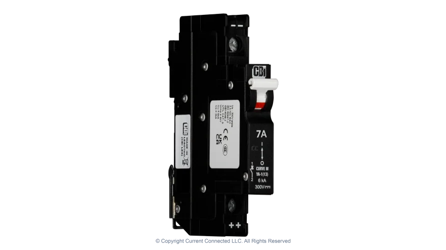 High quality photo of the Midnite Solar - MNEPV7-300-1PP - MidNite Solar MNEPV 300Vdc Din-Rail Mount Polarized Breakers - 7A. Photographed by Current Connected.
