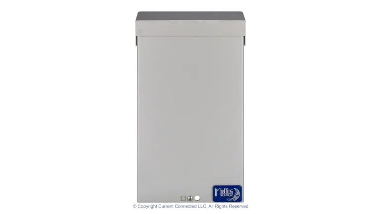 High quality photo of the Midnite Solar - MNTRANSITION - Transition Box - Front View. Photographed by Current Connected
