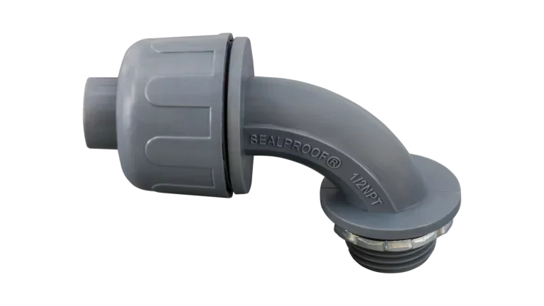 1/2" 90 Degree Liquidtight Connector (Nonmetallic)