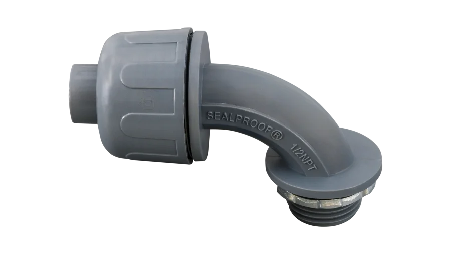 1/2" 90 Degree Liquidtight Connector (Nonmetallic)