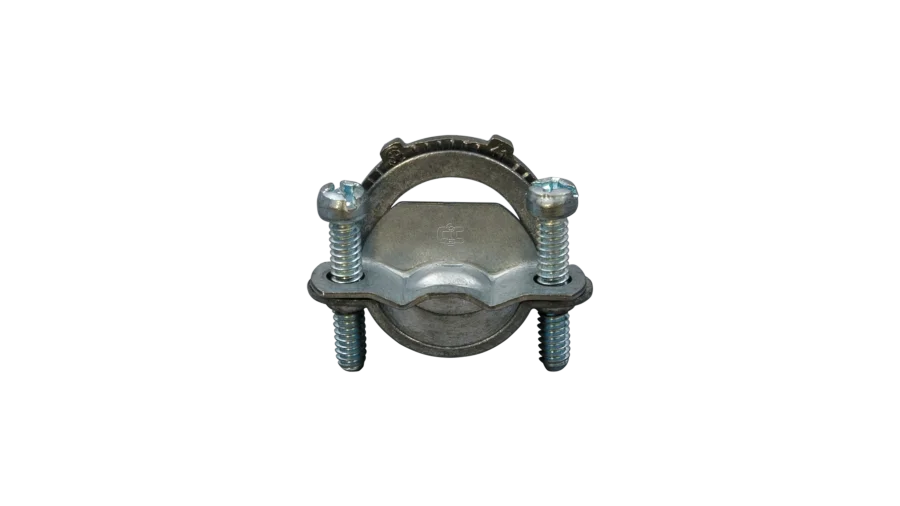 Twin-Screw Clamp Connector for Non-Metallic Cable, Zinc Alloy, Connects NM-B and Flexible Cord to Steel Enclosures