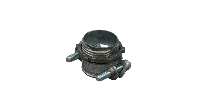 Twin-Screw Clamp Connector for Non-Metallic Cable, Zinc Alloy, Connects NM-B and Flexible Cord to Steel Enclosures