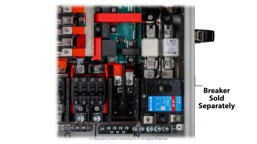 High quality photo of the EG4 Grid Boss MID Breaker Installed. Photographed by Current Connected.