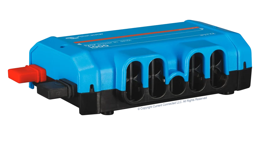 High quality photo of the Victron - LYN020102010 - Lynx Power In - Power Distribution System M10 - Angled Left View. Photographed by Current Connected